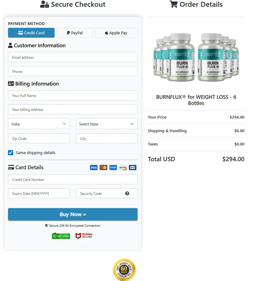 Burnflux add to cart